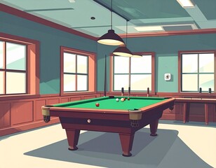 ビリヤード場