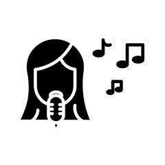 singer icon on white background