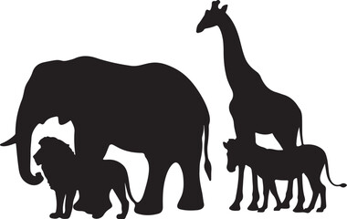 silhouette of a giraffe