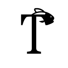 Logo of a stylized fish subtly shaped like the letter T.