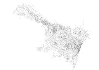 Vector Map of Albany's Highways