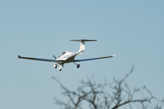 HB-SGE Diamond DA40 plane in Saint Gallen in Switzerland 3.3.25