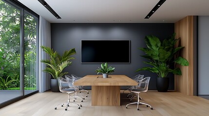 Modern Office Conference Room with Natural Light