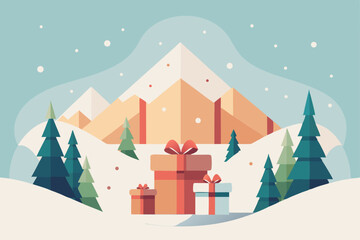 Fototapeta premium vector illustration of a christmas house