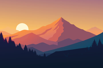 Obraz premium sunrise in mountains