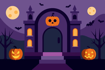 Fototapeta premium halloween background with pumpkins