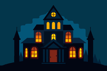 old church in the night