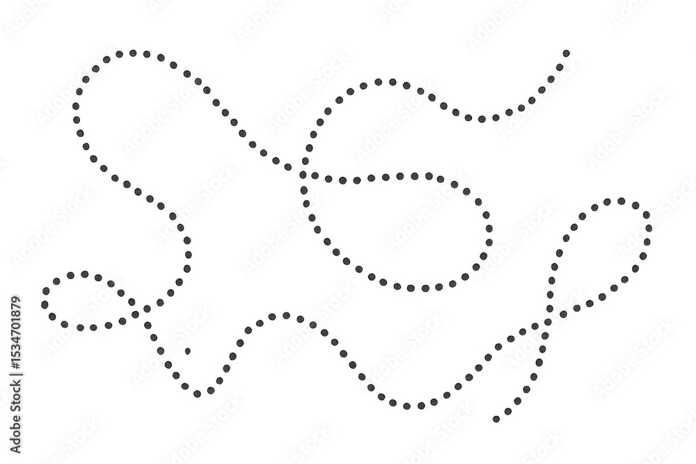 Poster interconnected dotted lines forming abstract shapes against a transparent background, creating a uni