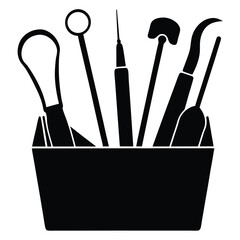 dentist element isolated burs box on white background