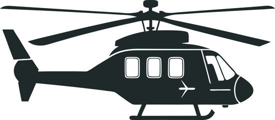 This collection of black and white images features various illustrations of helicopters, showcasing different angles and designs