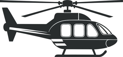 This collection of black and white images features various illustrations of helicopters, showcasing different angles and designs