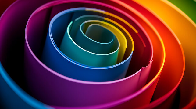 Spiral Rainbow Tube: A Vibrant and Dynamic Abstract Design