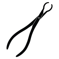 dentist element isolated dental forceps on white background