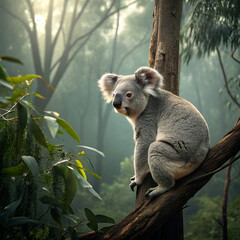 Fototapeta premium koala bear in tree