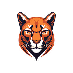 Puma mascot logo flat vector design