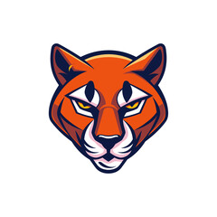 Puma mascot logo flat vector design