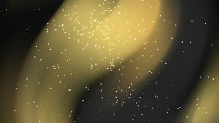 Abstract background with golden particles and gradient colors.