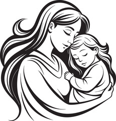 This collection of black and white images depicts silhouettes of mothers holding or interacting with babies.