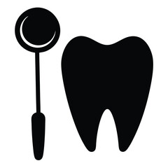 dentist element isolated mouth mirror on white background