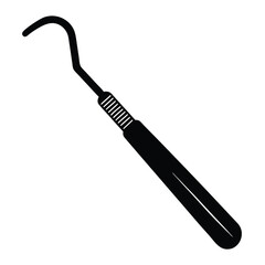 Naklejka premium dentist element isolated scaler tool on white background