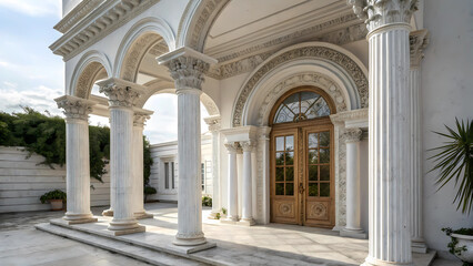 Otherworldly, breathtaking columns, ancient Greece, realistic, 169, 8k