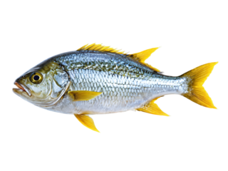 Yellowfin Goatfish High-Resolution Image Isolated on White Background