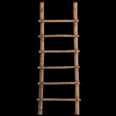 Bamboo ladder with rustic charm, showcasing its natural texture and design, perfect for home decor or as unique display piece. Its simplicity adds warmth to any space