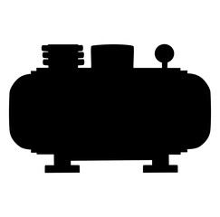 Cartoon Silhouette Machine Compressor Icon Digital Source 