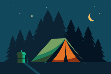 Fototapeta premium camping in the mountains