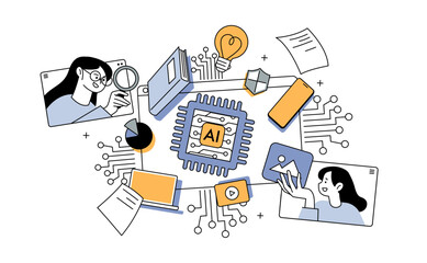 AIマーケティング イラスト