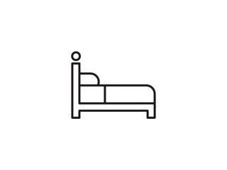 Bed icon in flat style hotel symbol Royalty. Baby Room Sleep Bed Stock Vectors and Vector Art .  Bed Stock Illustrations. Bed Vector Images .