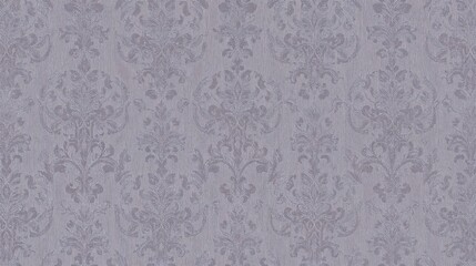 Lavender Damask Wallpaper Seamless Pattern Elegant Vintage Floral Textile Design Background