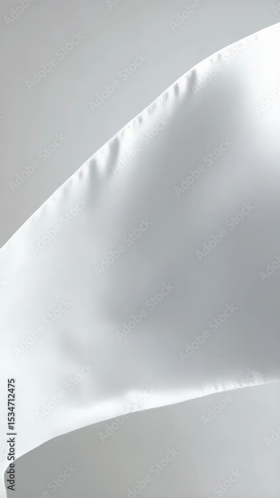 Poster abstract white fabric background featuring delicate folds and a smooth, silky texture creating subtl