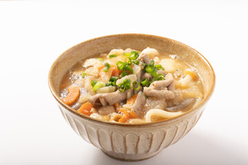 味噌もつ煮　うどん