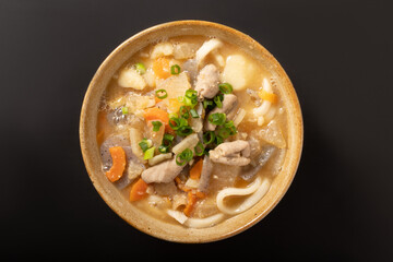 味噌もつ煮　うどん