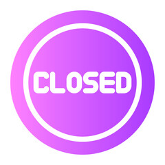 closed gradient icon