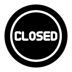 closed glyph icon