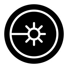 Obraz premium laser glyph icon