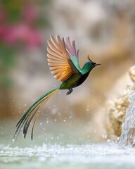 Vibrant Bird in Flight Capturing Nature's Beauty and Grace