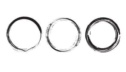 Set of Circular brush stroke assets