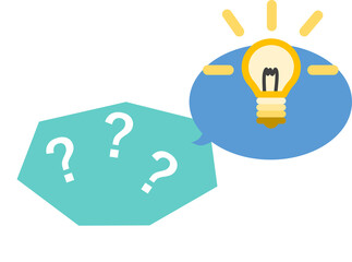 アイデアが閃くイラスト