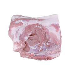 Raw pork shoulder cut on transparent background