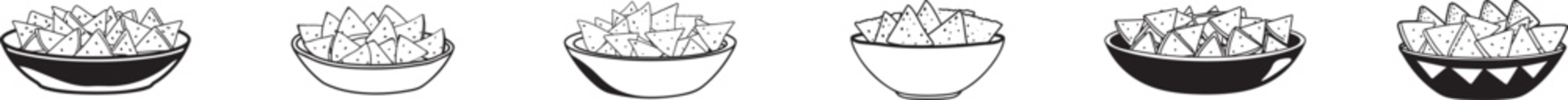 Snack Bowl Elements: Perfect for Food and Culinary Designs.