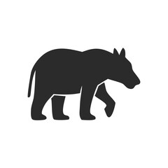 vector silhouette of a bear