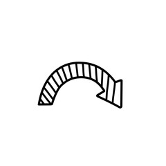 Doodle shaded arrow sketch