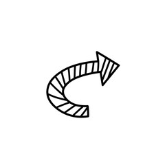 Doodle shaded arrow sketch