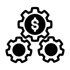 Industrial Process Efficiency Icon - Streamline Production Workflow (Mixed Style)