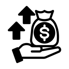 Revenue Surge Icon - Track Financial Success (Mixed Style)