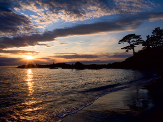 立石海岸の夕焼け