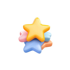 Stacked colorful stars